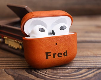 Custodia Airpods 3 personalizzata / Custodia protettiva fatta a mano / Molteplici opzioni di personalizzazione / Pelle PU fatta a mano / Custodia AirPod personalizzata.