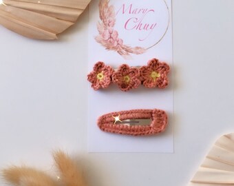 Crochet hair accessories clips