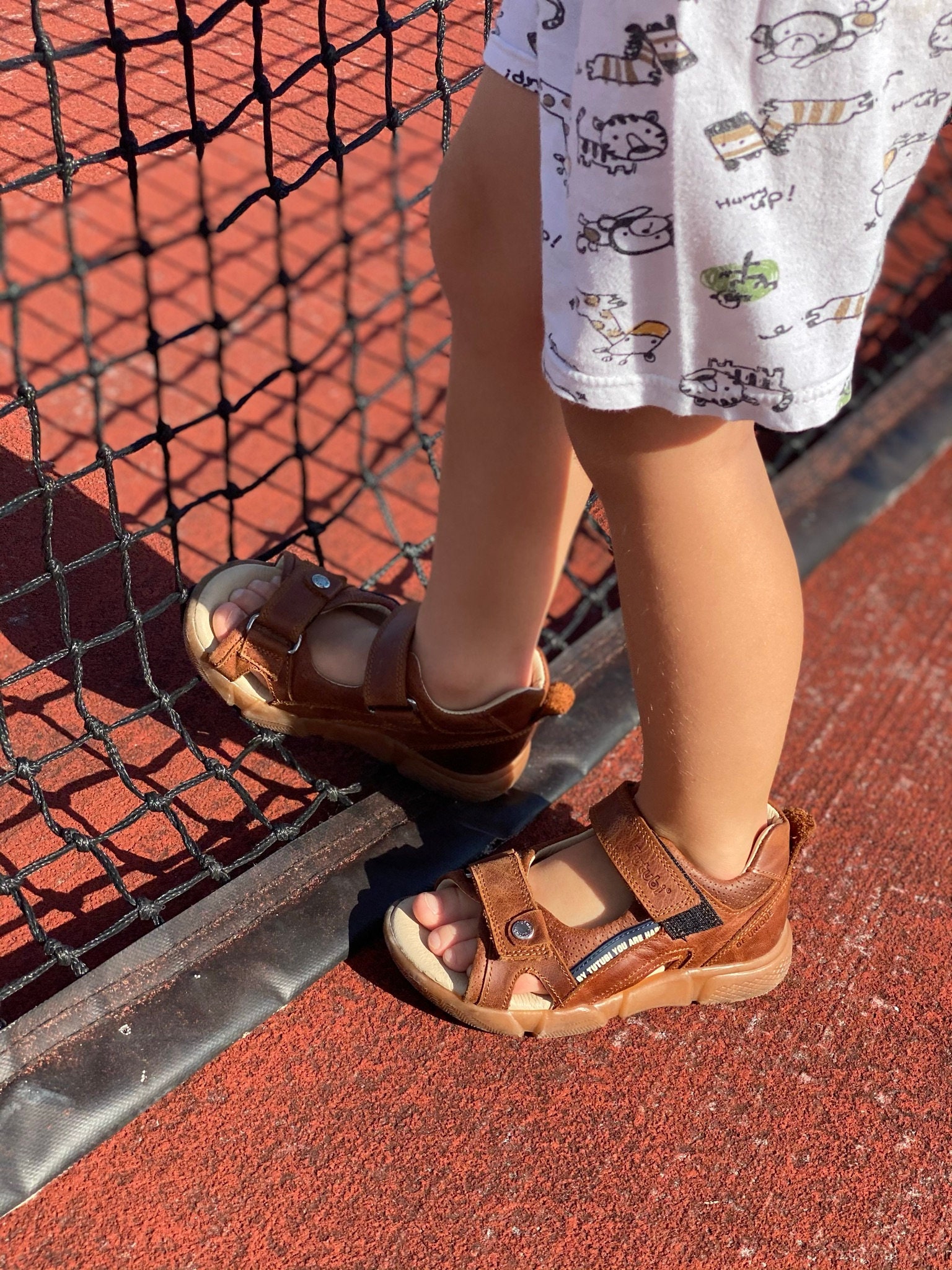Schoenen Jongensschoenen Loafers & Instappers Lederen sandalen met klittenband sluiting jongen peuters schoenen 