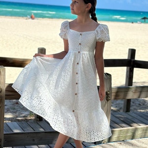chinese dress ladies White Eyelet Dress | Feel Confident, Stylish & Comfy main image 1