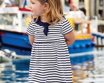 Girl’s striped dress sailor style