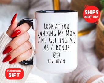 Funny Stepdad Mug: Bonus Son Gift, Personalized Stepfather Present