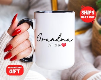 Grandma Pregnancy Announcement Mug: Personalized New Grandma Gift