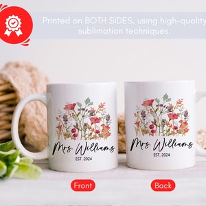 Mr and Mrs Mugs Matching Mugs for Couple Engagement Gift Custom Wedding Gift for Couple Personalized Coffee Cup Anniversary Gifts