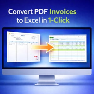 Pdf Invoice to Excel Vba Tool 1 Click Converter Convert Pdf Invoices to Excel Spreadsheet Digital Download Xlsm for Windows Only Macro Tool.