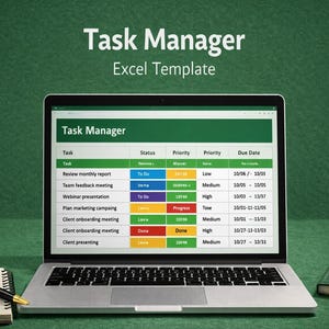 Team Task Manager | task tracker  digital planner | printable daily planner adhd planner Assignment Tracker project tracker excel templates