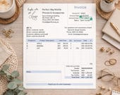 Editable Invoice Template | Excel Word & Google Docs Invoice for Small Business,Excel invoice template Professional Billing Digital Download