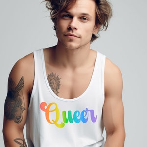 Queer Vibes - Rainbow-Inspired Graphic Tank Top