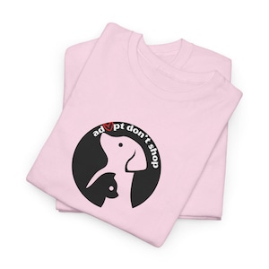 adopt don't shop Unisex Heavy Cotton Tee, I love dogs, rescue is my favorite breed, dog rescue, dog lover, cat lover, animal lover