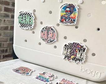 Mama | Mama | Mama Pop-In Charms für Bogg Tasche, Simple Modern, Rubber Tote Bag Gibbit | Punk Rock, Emo Mama Anhänger