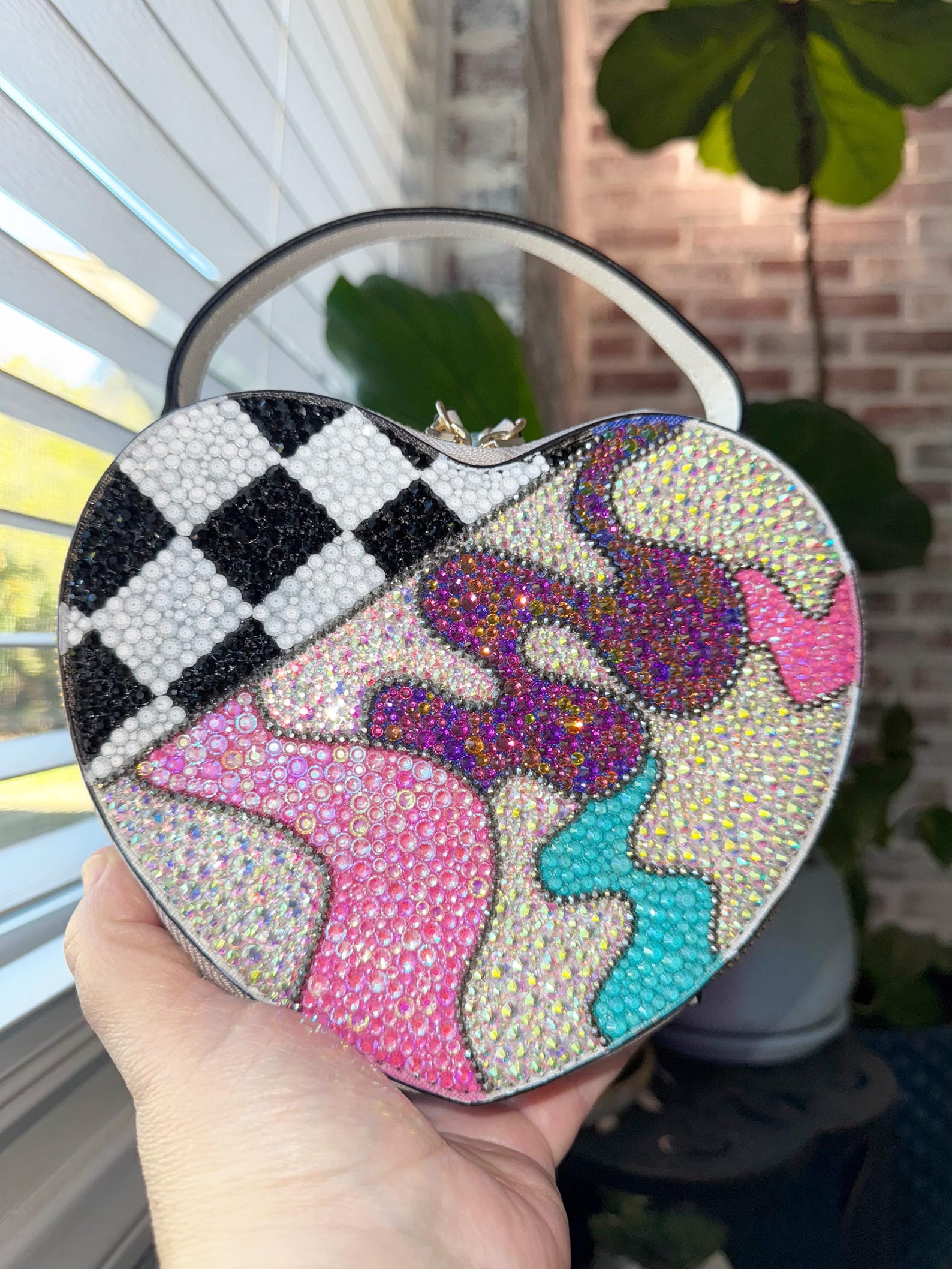 Hand-painted Blinged 90’s Inspired Crossbody Purse - Bedazzled, Iced ...