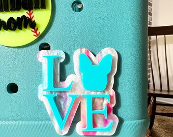 Puppy Love Bogg Charm rubberen draagtas accessoire Frenchie, chihuahua, HONDENliefhebber Gibbit