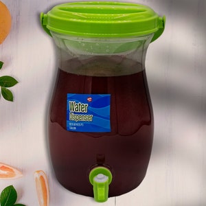 D) Tea Beverage Dispenser with Lid and Spout Pitcher for Juice 2.3 Ga