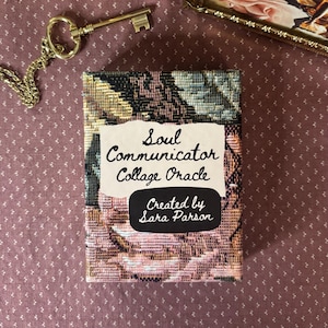 Soul Communicator Collage Oracle- Double Sided- Pocket Size Indie Oracle Deck- 55 Cards