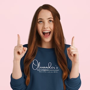 Olivander&#39;s Wand Maker | Cozy Crewneck Sweatshirt | Wizarding World Shirt | Wizard Sweater | Magic | Book Shirt | Bookish