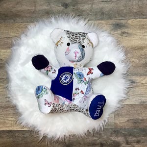 Handmade Keepsake Teddy Bear - Memory Bear - Little Seams Co. - Made with Baby Clothes or Loved One&#39;s Old Shirts - Custom