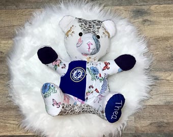 Handmade Keepsake Teddy Bear: Memory Bear Made from Baby Clothes