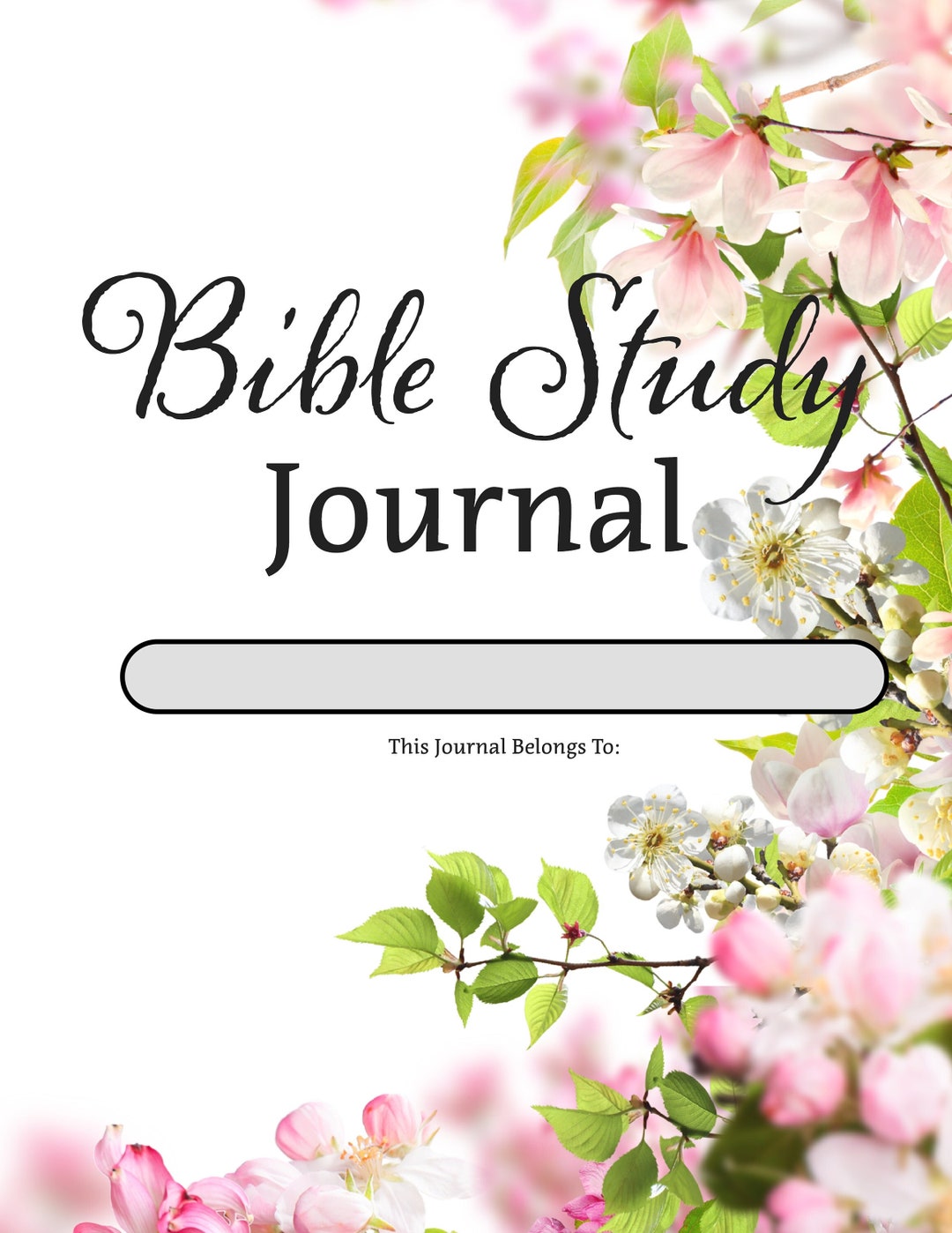 Bible Study Journal Printable Inspirational Journal Print Digital ...