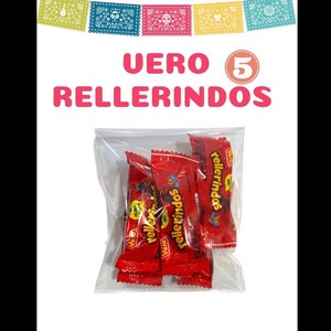 Vero Rellerindos 5ct Baggie Tamarind flavored candy with chili pepper filling