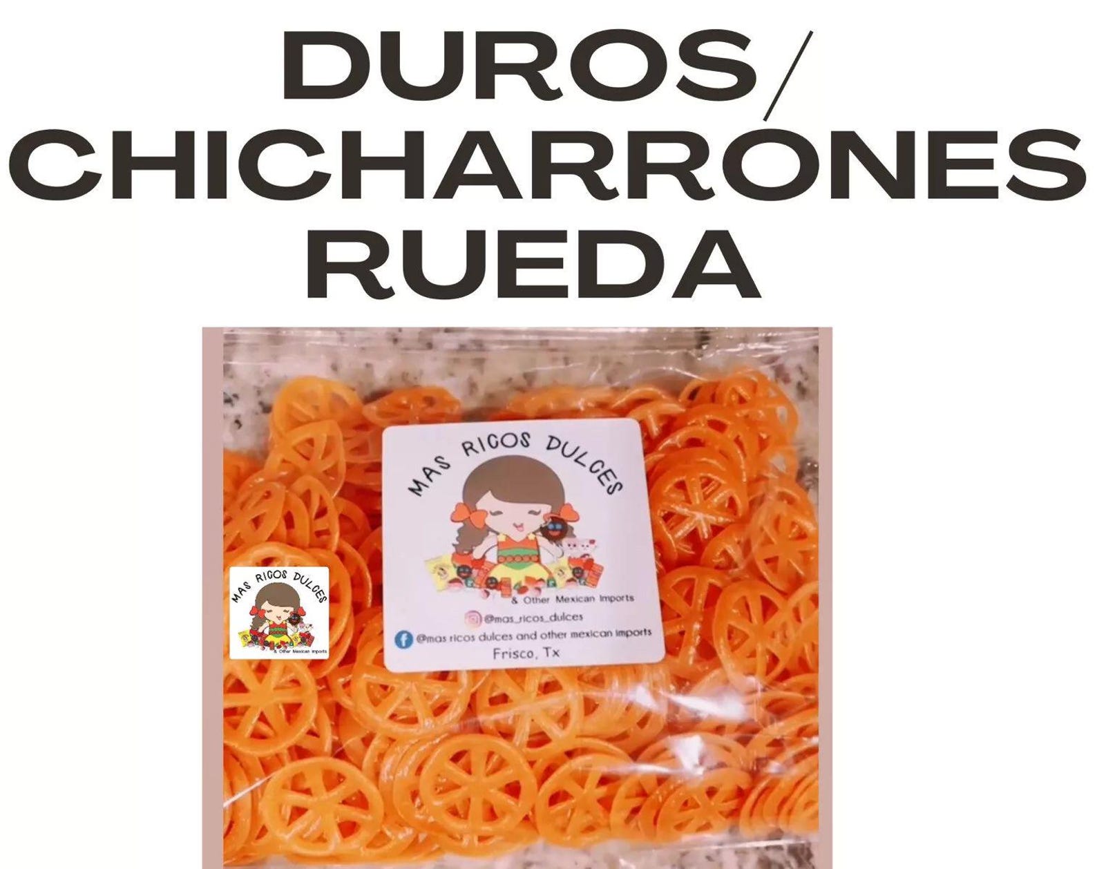 Chicharrones Rueda Duros-chicharrón Harina De Trigo Rueda-circle Wagon Wheel Puffs Mexican ...