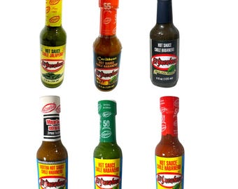 El Yucateco Salsa Habanero Pack of 6- Green Habanero-Red Habanero-Black Label Habanero- Caribbean Habanero-Extra Hot Habanero- Jalapeño