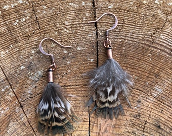 Pheasant Feather Earrings\Feather Jewelry\Authentic Feathers