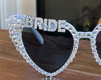 Cat Eye White Swarovski AB Bling Sunglasses - Etsy display picture 3