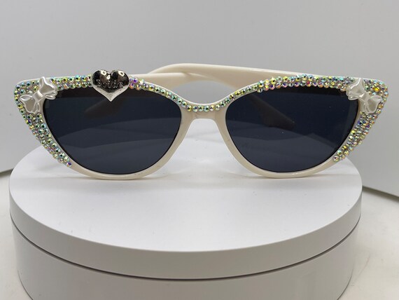 White Bride Swarovski Ab Bling Sunglasses - Etsy