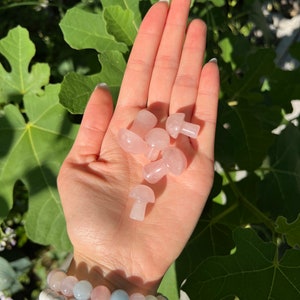 Rose Quartz Mushroom Pocket Crystal - Crystal Energy - Crystal Healing - Gifts - Love - Yoga - Meditation