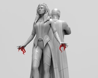 Superhero Wanda - STL Files for 3D Printing - Digital Download 3D Print STL Files