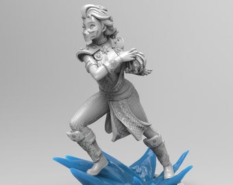 Frozen Elsa Sub Zero Mortal Kombat STL 3D Print | Gaming Digital Download Split 3D Model Printing Files | STL Files