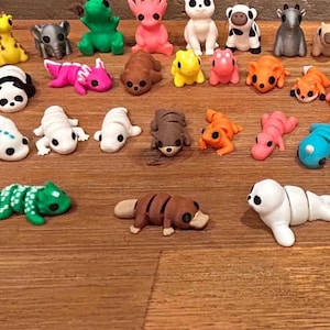 3D Printed Mini Pocket Pet Animals - Articulated Fidget Toys - Tiny Collectible Animal Figurines-3D print fidget toys cute