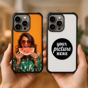 Custom Photo iPhone Case – Personalized Picture Phone Cover for iPhone 15, 14, 13, 12, 11, XS, XR, X, SE, 8 Plus, Pro Max, Mini
