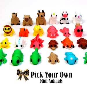 3D Printed Mini Pocket Pet Animals - Articulated Fidget Toys - Tiny Collectible Animal Figurines-3D print fidget toys cute