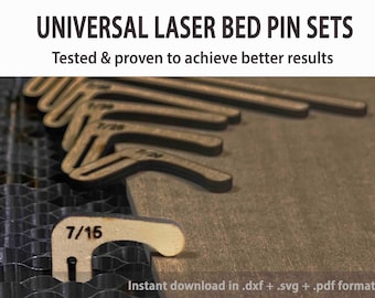 Honeycomb Bed Pin set | Laser Hold Down Pin set | Crumb Tray Pin set | Laser Cut Pin set | Svg Tray Pegs, Thunder, Omtech, xTool, Glowforge