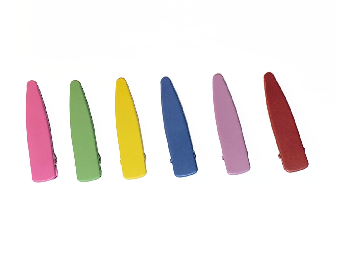 6 Pcs Minimalist Alligator Hair Clips Morandi Matte Color Etsy