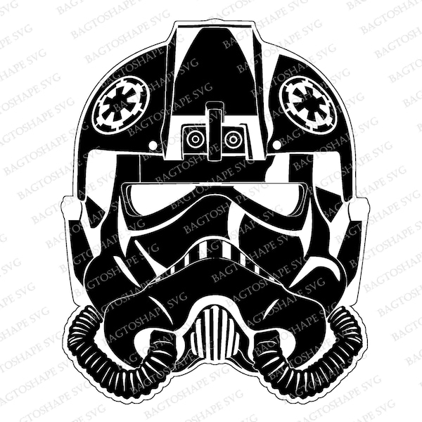 Star Wars Imperial TIE fighter pilot helmet - Digital Download | SVG Jpg PNG