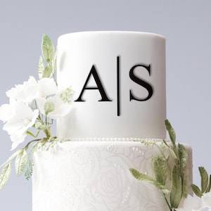 Personalised Cake Topper | Custom Wedding Cake Charm | Monogram Topper| Engagement Cake Topper | Modern Cake Topper | Personalised Letters