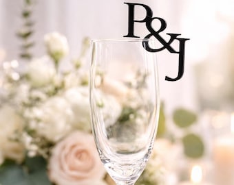 Personalized Wedding Wine Glass Charm | Acrylic Drink Tag