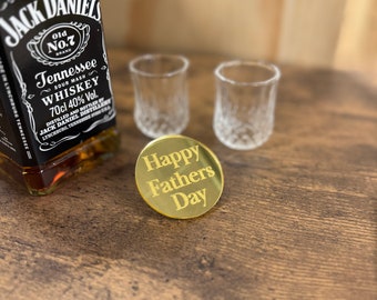 Mirror Acrylic Father's Day Cupcake Topper
