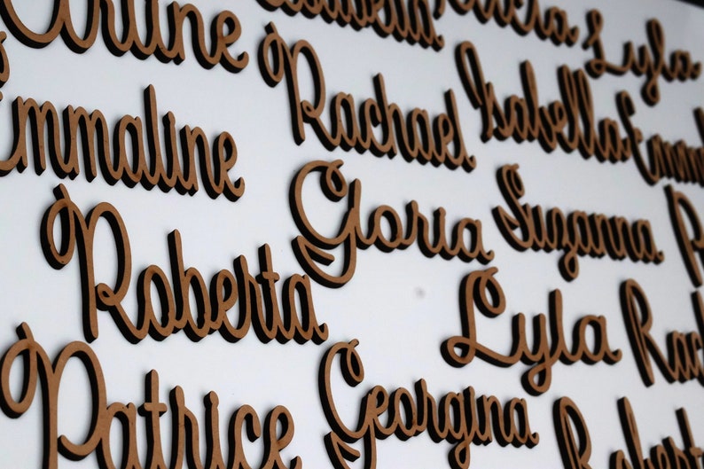 Patrice Lettering MDF Laser Cut Names | Wedding Place Names | Table Decoration - Etsy