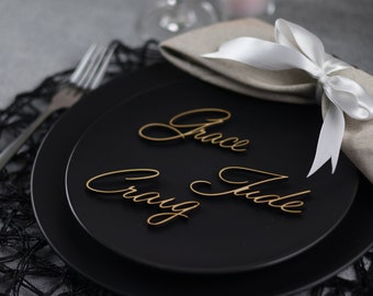 Noms découpés au laser MDF | Noms de lieux de mariage | Décoration de table | Nom de lieu en MDF | Nom découpé | Décoration de table de mariage | Noms de table MDF