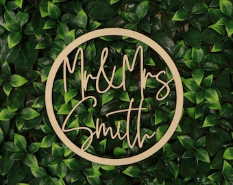 Personalized Wedding Hoop Sign | Custom MDF Plaque