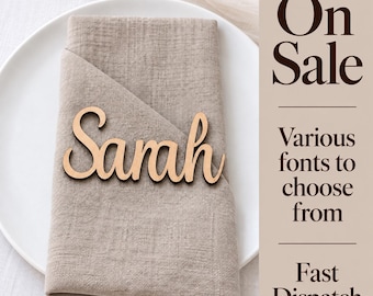 MDF Laser cut names | Wedding place names | Table decoration