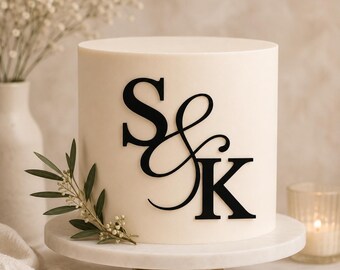 Monogram Initial Cake Topper