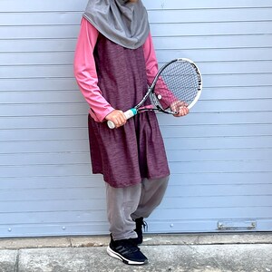 Girls sports dress, teen girls long Sports Shirt, Girls Long Sleeve Tennis Dress, girls modest sports shirt, modest activewear for girls