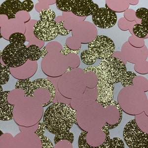 Light Pink & Gold Disney Mickey Mouse Confetti