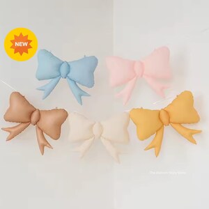 Pastel Bow Shaped Balloon Pastel Matte Balloon Baby Shower Birthday Gender Reveal Balloon Pink  Ivory  Mustard Pastel Blue Latte Matte Bow