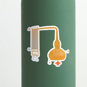 Copper Pot Still Sticker: Whisky, Rum, Gin Distillation (Free US Shipping)