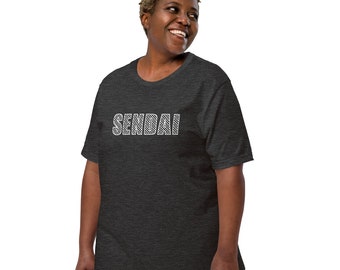 Sendai Japan T-Shirt - Traditional Ichimatsu Pattern Japanese Shirt